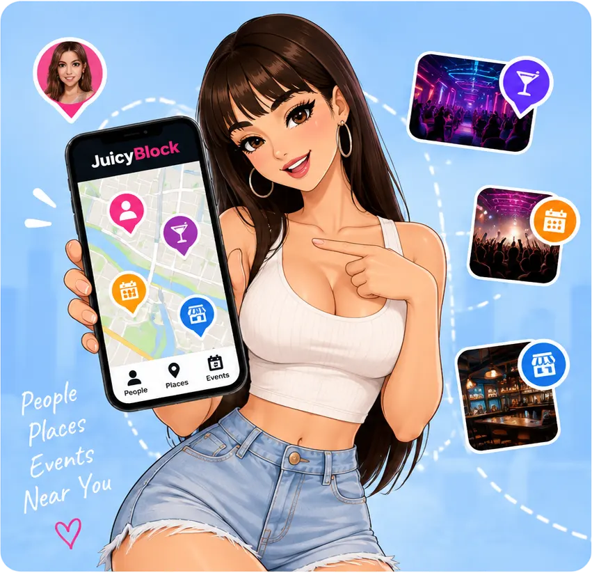 Explore people, places and events on JuicyBlock